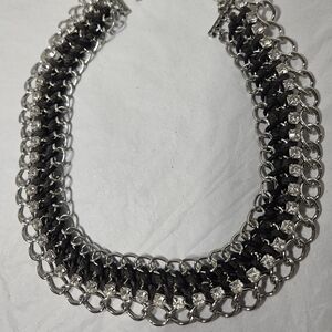 Premier Designs Silver-tone Chain Mail Link Choker Necklace